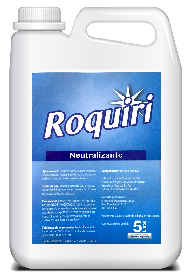 Neutralizante y regulador de pH para aguas de enjuague del lavado de prendas