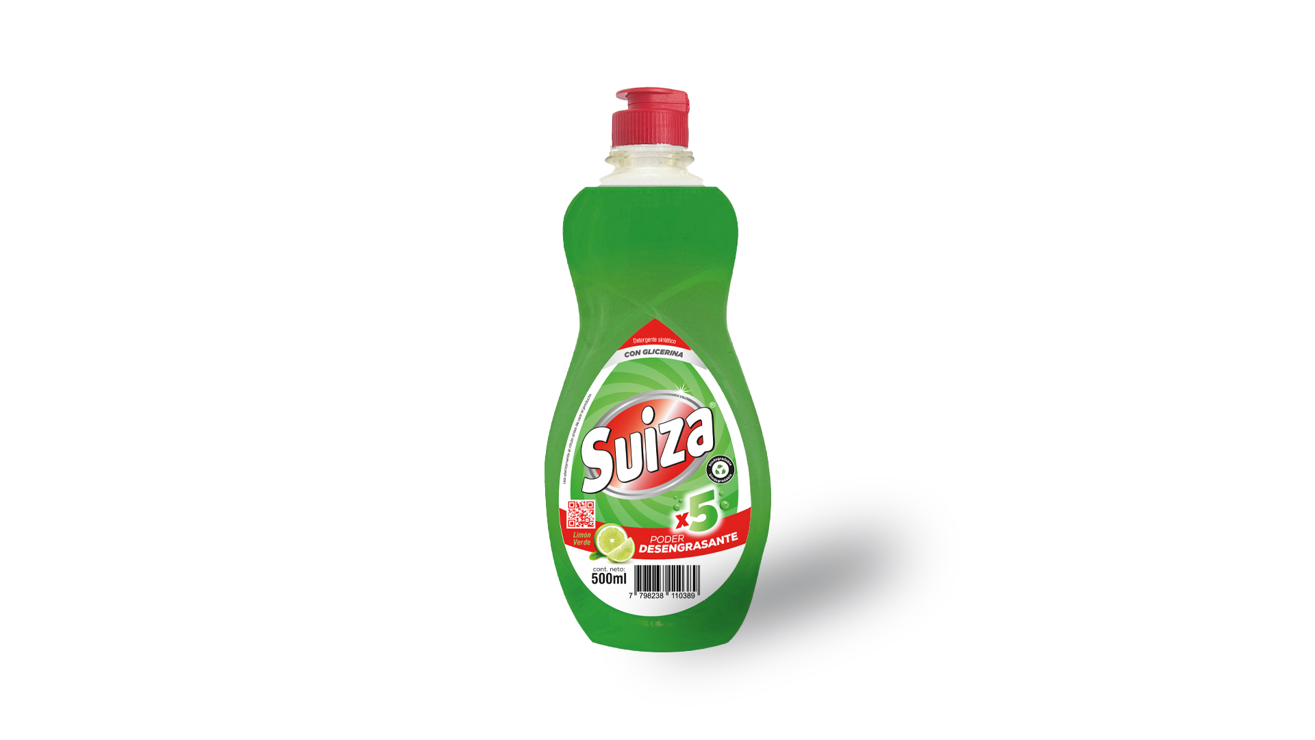 Detergente Suiza limón verde — 500 ml