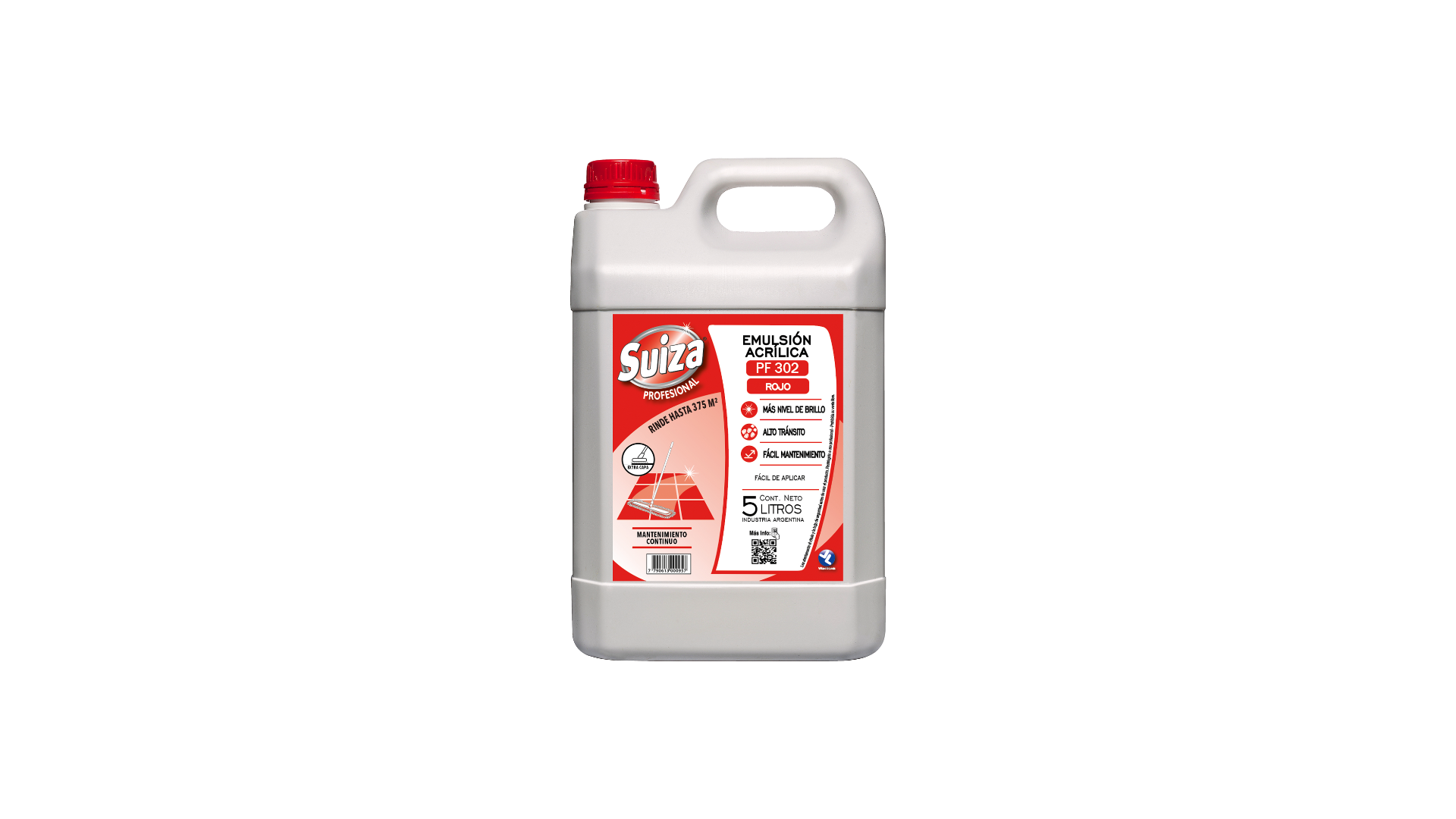 Emulsión acrílica rojo PF302 — 5.000 ml